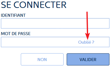 Mot de passe oublié